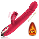 Heating G-spot Dildo Vibrator Female Masturbation Female Sex Toys for women  Rabbit Vibrator Telescopic Vibration Built-in Ball