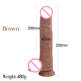 silicone skin feeling long anal dildo penis phallus realistic big female masturbator suction cup dick adult sex toys for woman