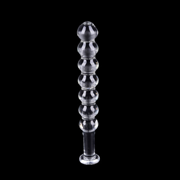 15x2.2cm Glass Dildo Artificial Penis Dick Vibrator Crystal Anal Bead Butt Plug Prostate Massage Masturbate Sex Toy
