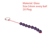 15x2.2cm Glass Dildo Artificial Penis Dick Vibrator Crystal Anal Bead Butt Plug Prostate Massage Masturbate Sex Toy